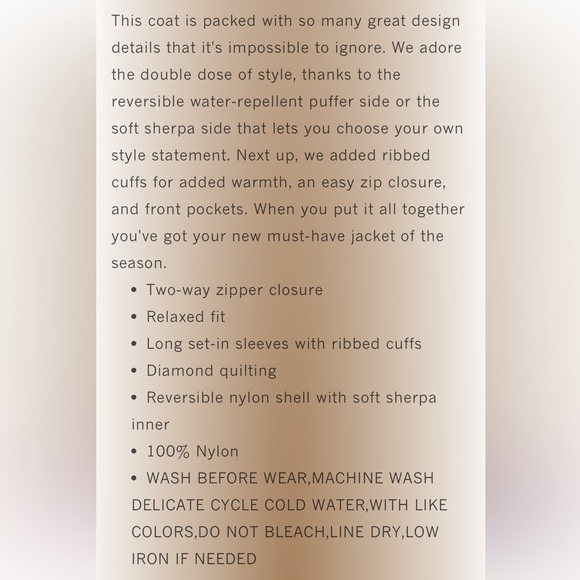 EUC Tribal Hooded Reversible Puffer Jacket Black Nylon / Sherpa - XS Retail $250 - Picture 5 of 14